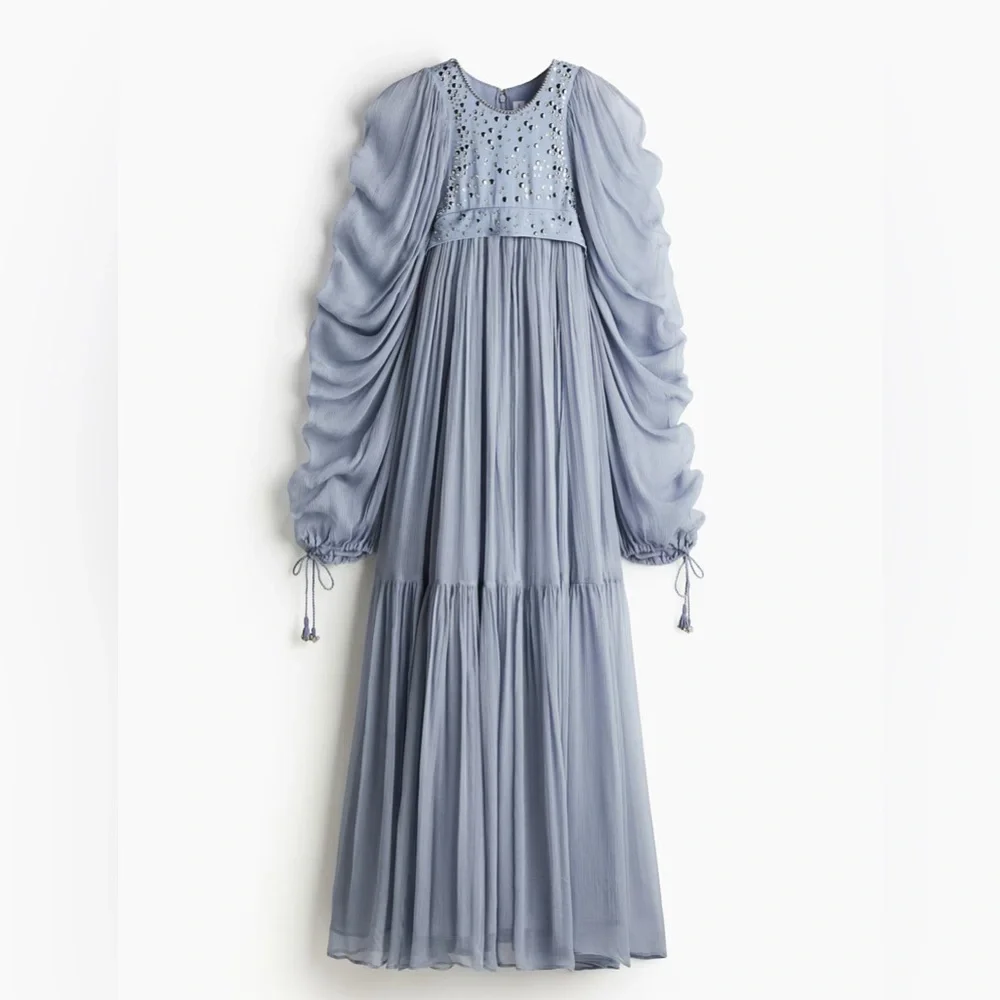RHINESTONE-EMBELLISHED CHIFFON DRESS - Picture 2 of 4